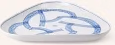Talerz obiadowy Royal Copenhagen Motif w kolorze białym z niebieskimi zdobieniami, porcelana