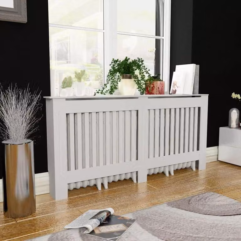 Obudowy grzejników MDF - Okładziny grzejników - Elementy dekoracyjne do wnętrz - Zoptymalizowana emisja ciepła - 172 x 19 x 81 cm - Biały