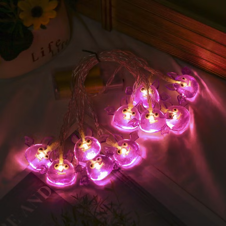 Halloweenowe Lampy Sznurkowe Świąteczne Lampy Dekoracyjne Lampa Sznurkowa Atmosfera Dekoracja Halloween Światło Dekoracja domu Światło zasłony okiennej