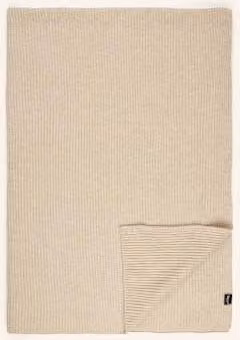 Pled Malmö od Eagle Products – Beżowy wełniany koc w kratę o wymiarach 130 x 190 cm
